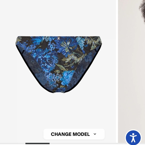 Savage X Fenty Blue and Green Lace Panty - Picture 4 of 4